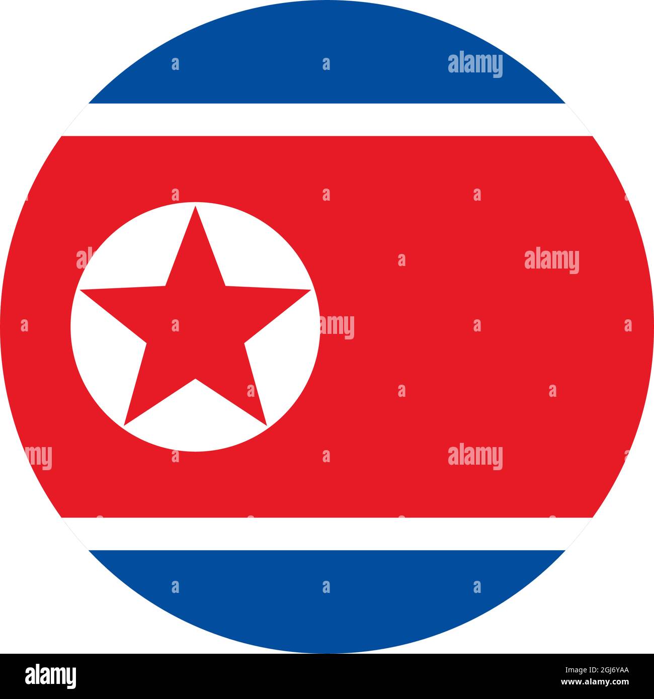 Modello vettoriale del logo della bandiera della Corea del Nord Illustrazione Vettoriale