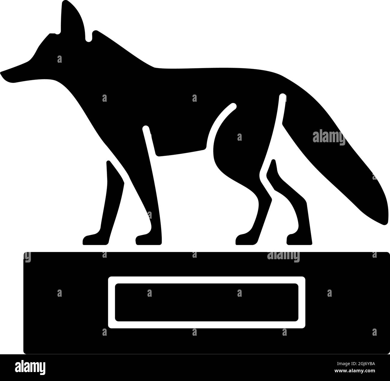 Icona glifo nero tassidermy Illustrazione Vettoriale