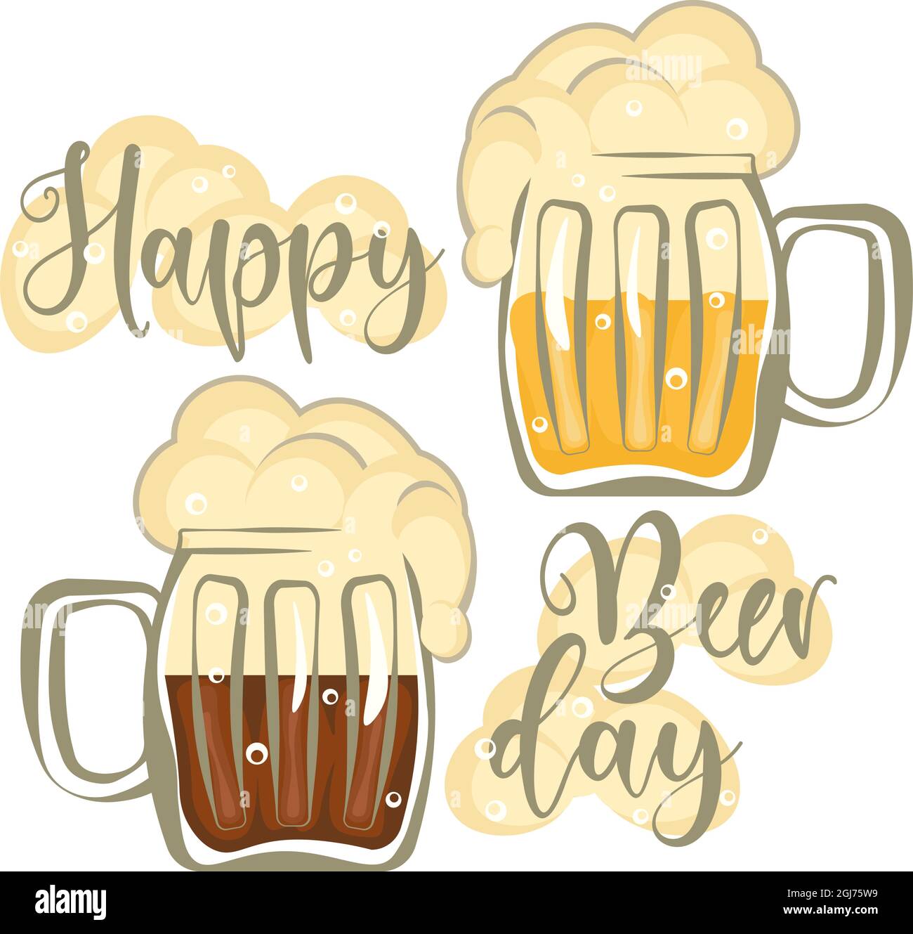 KE Biglietto Auguri Compleanno Sfacciato Con Bicchiere Di Birra - Formato B6 Con Busta - 'Happy Biersday' - 4