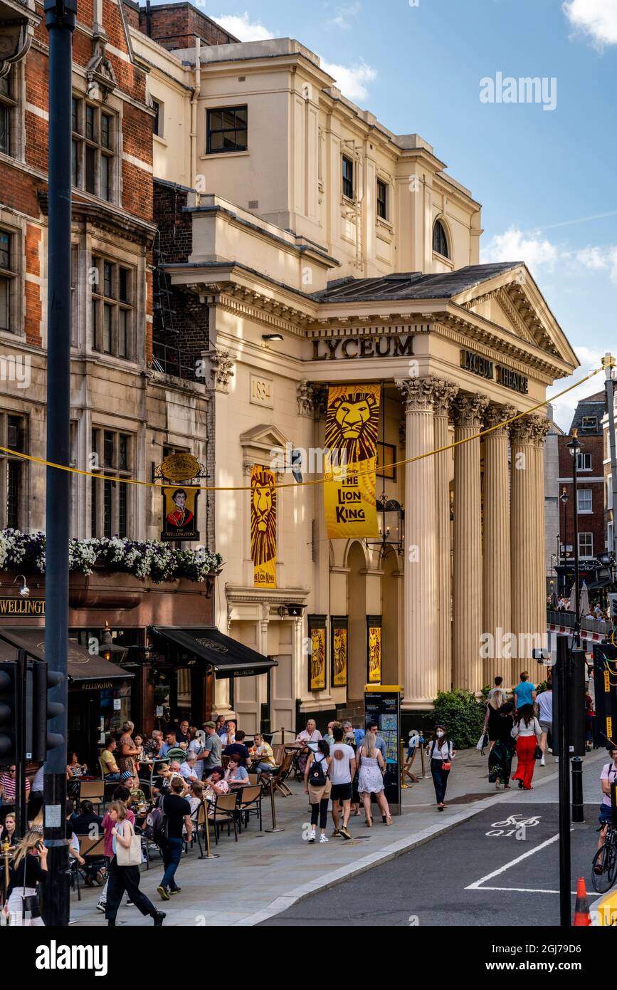 Il Lyceum Theatre, Wellington Street, Londra, Regno Unito Foto Stock