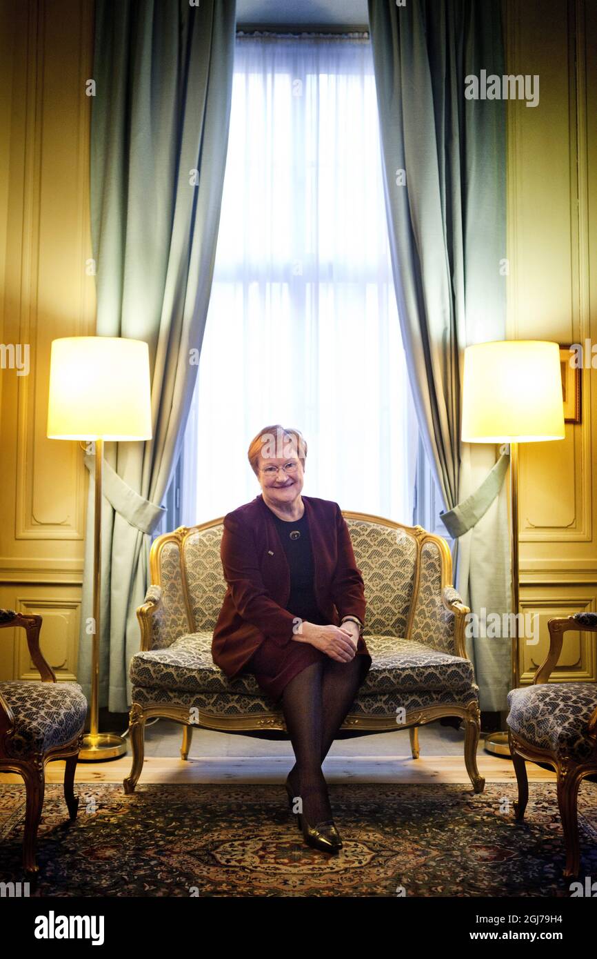 STOCCOLMA 20120222 - Tarja Halonen, ex presidente della Finlandia. Foto Anette Nantell / DN / SCANPIX / Kod 3500 Foto Stock