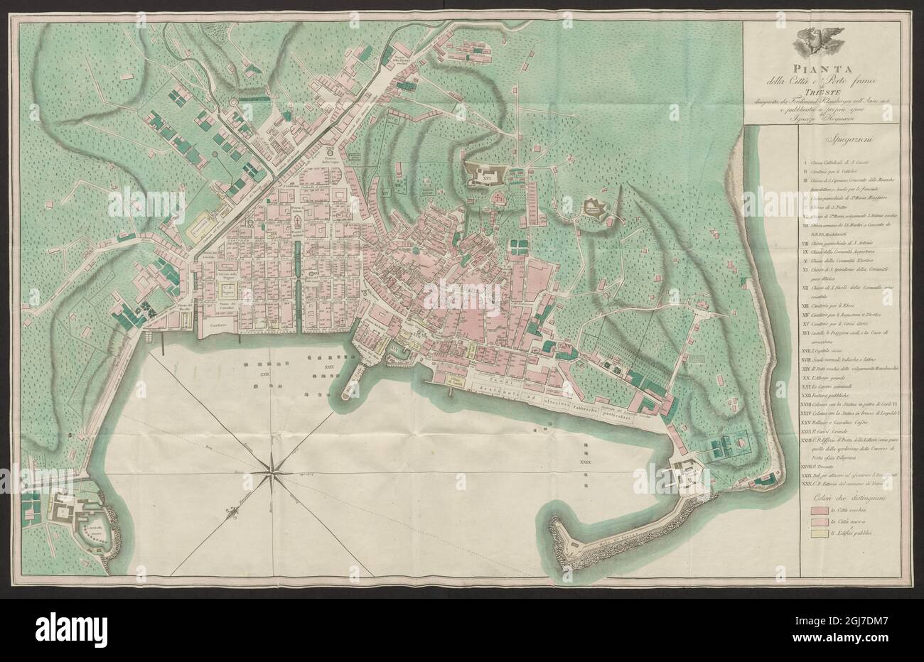 Trieste Mappa, Trieste Mappa, Trieste Vecchia Mappa, Trieste Vecchia Mappa, Trieste Vecchia Mappa, Trieste Vecchia Mappa, Trieste Vecchia Mappa, Trieste Vecchia Mappa, Trieste Vintage Mappa, Italia Mappa, Vecchia mappa, 1806 Foto Stock