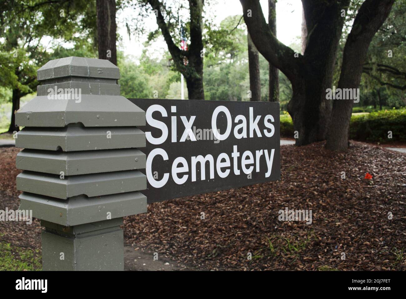 STOCCOLMA 20120828 una pioggia dolce cade sulla grave vista di Eva Rausing nel cimitero di Six Oaks su Hilton Head Island, USA, 27 agosto 2012.Eva Rausing, Che è morto a Londra questa estate, ha lasciato un documento nel suo computer relativo all'assassinio dell'ex primo ministro svedese Olof Palme.Documents ora sotto l'inverstigazione della polizia svedese. Foto: Gerald Weaver / XP / SCANPIX / Kod: 7000 ** OUT SWEDEN OUT ** Foto Stock
