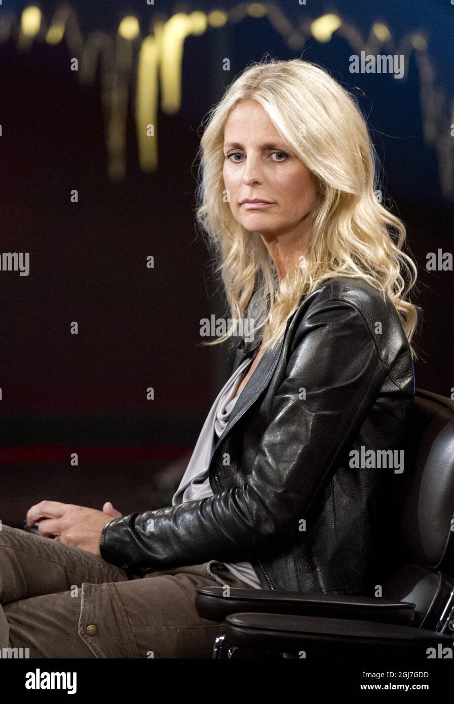 STOCKHOLM 20120906 Ulrika Jonsson, presentatore televisivo svedese-britannico, è uno degli ospiti dello show televisivo di Fredrik Skavlan. Foto: Tommy Pedersen / XP / SCANPIX / Kod: 8518 Foto Stock