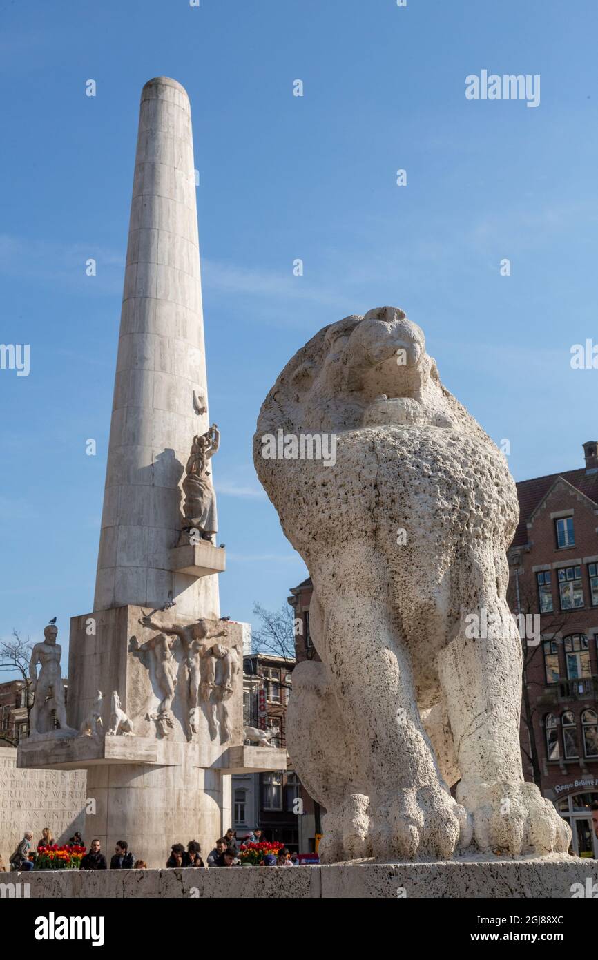 Europa, Paesi Bassi, Amsterdam. MONUMENTO WII a Piazza Dam. Credit as: Wendy Kaveney / Jaynes Gallery / DanitaDelimont.com Foto Stock