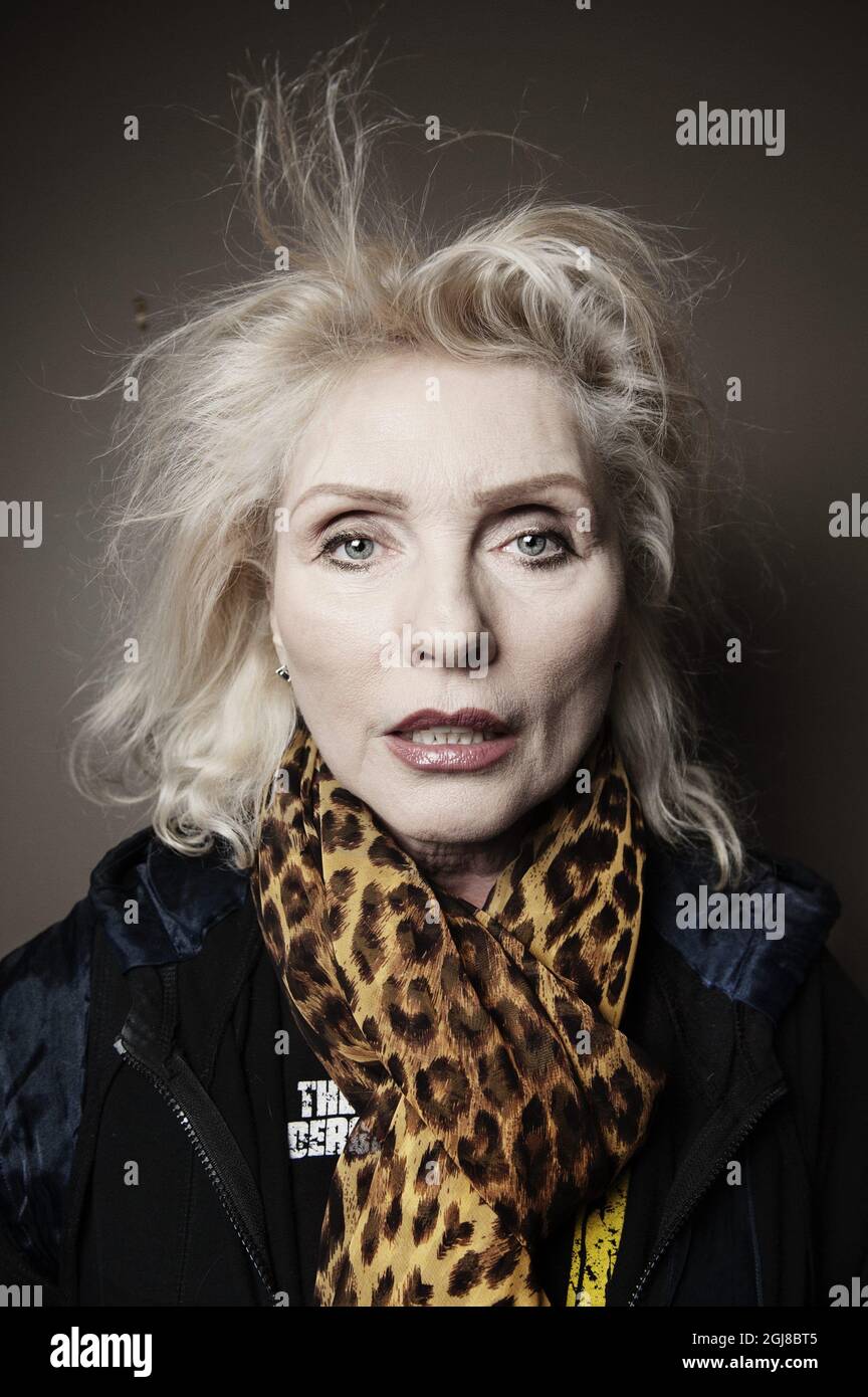 STOCKHOLM 2014-02-03 il cantante americano Debbie Harry della band punk rock Blondie. Foto: Pi Frisk / SVD / TT / Kod 30583 Foto Stock
