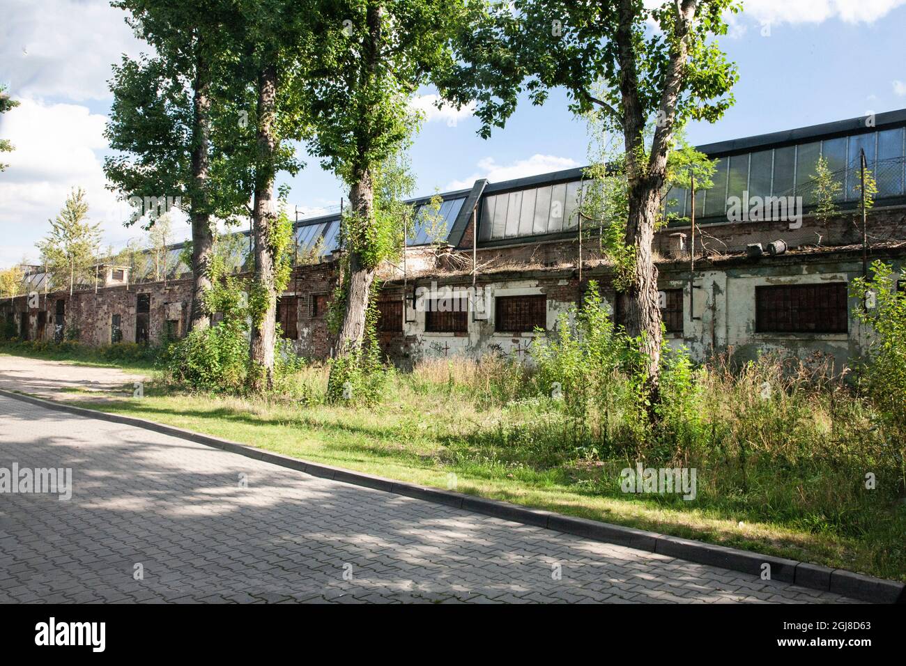 Durante la seconda guerra mondiale, i tedeschi convertirono questa fabbrica in uno dei sei campi di lavoro per schiavi in Polonia. Il sito della pelceria HASAG a Czestochowa. Foto Stock