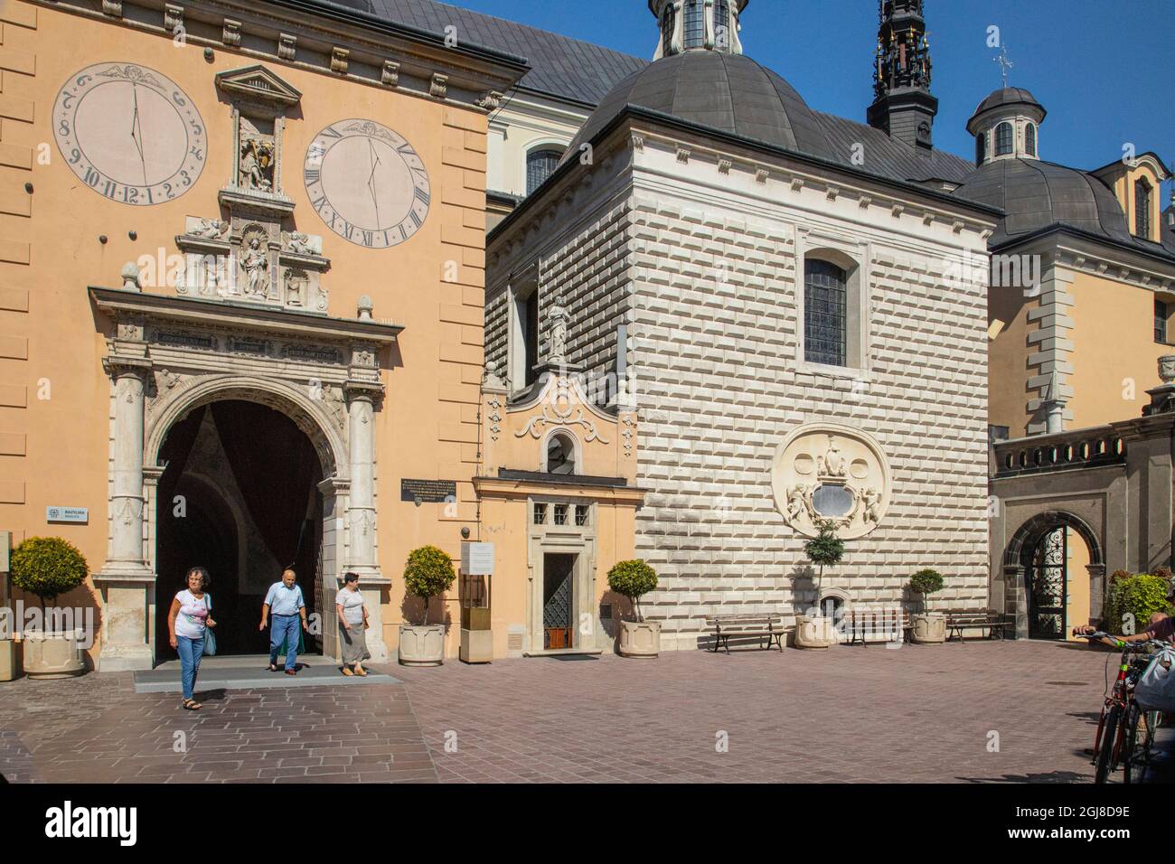 Plaza e ingresso al monastero di Jasna Gora, casa della Madonna Nera. Foto Stock