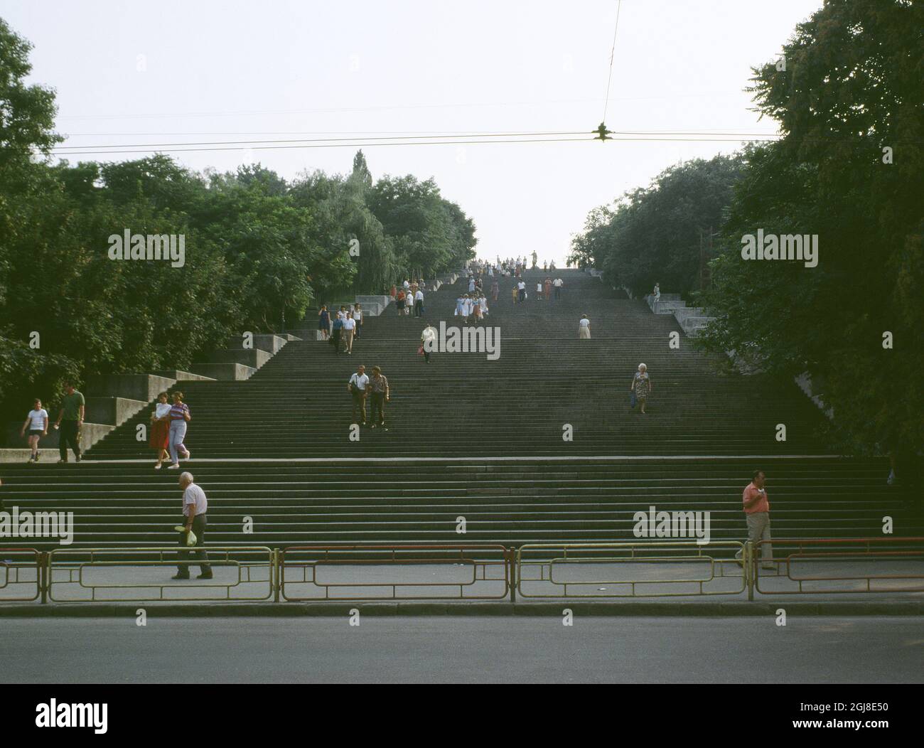 FILE ODESSA 1985. La grande scalinata fino a Odessa Harbour'Potemkin Stairs' prende il nome dal film silente di Sergei Eisenstein del 1925 "The Battleship Potemkin". Foto: Jan Bergman / SCANPIX Kod: 11112 Foto Stock