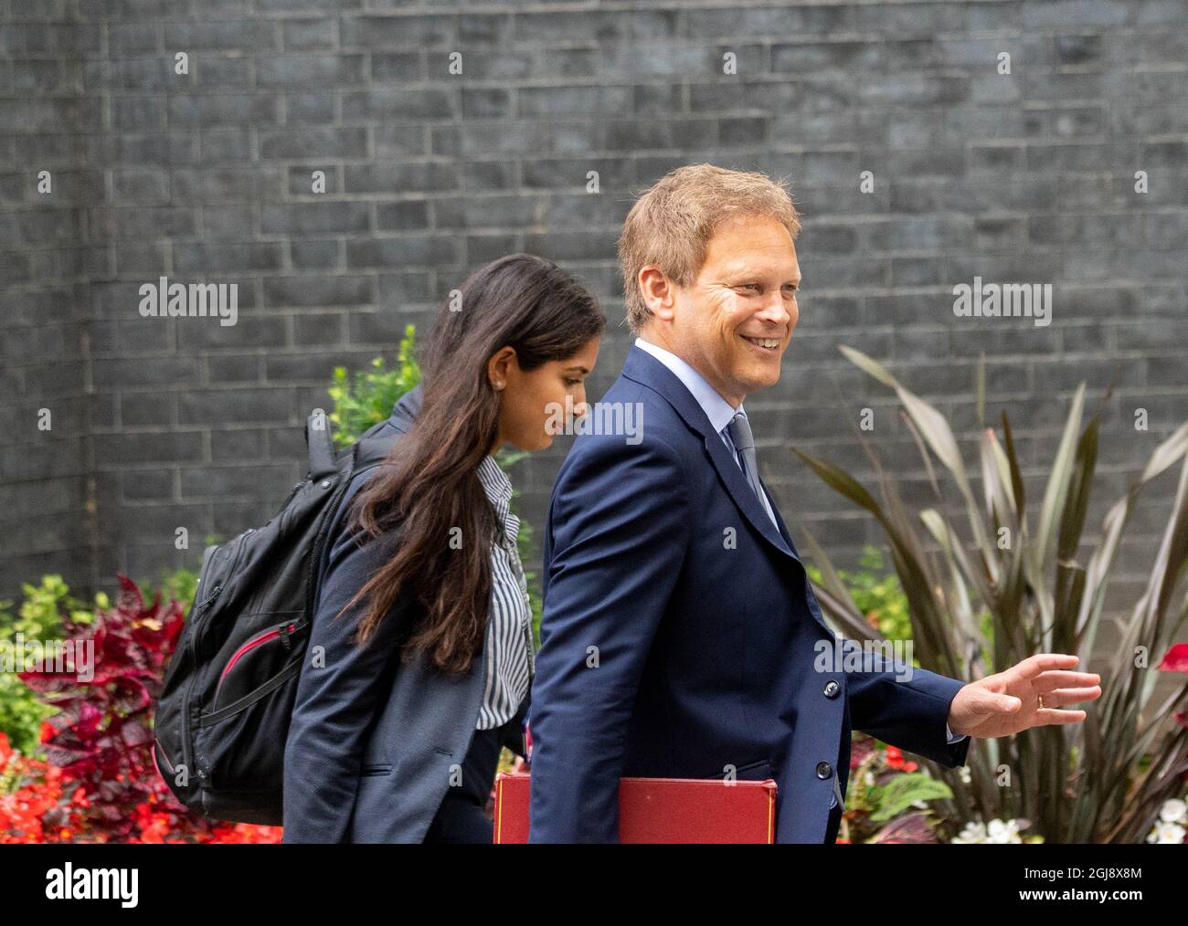 Londra, Regno Unito. 9 Settembre 2021. Grant Shapps, Transport Secretary lascia un incontro a 10 Downing Street, London UK Credit: Ian Davidson/Alamy Live News Foto Stock