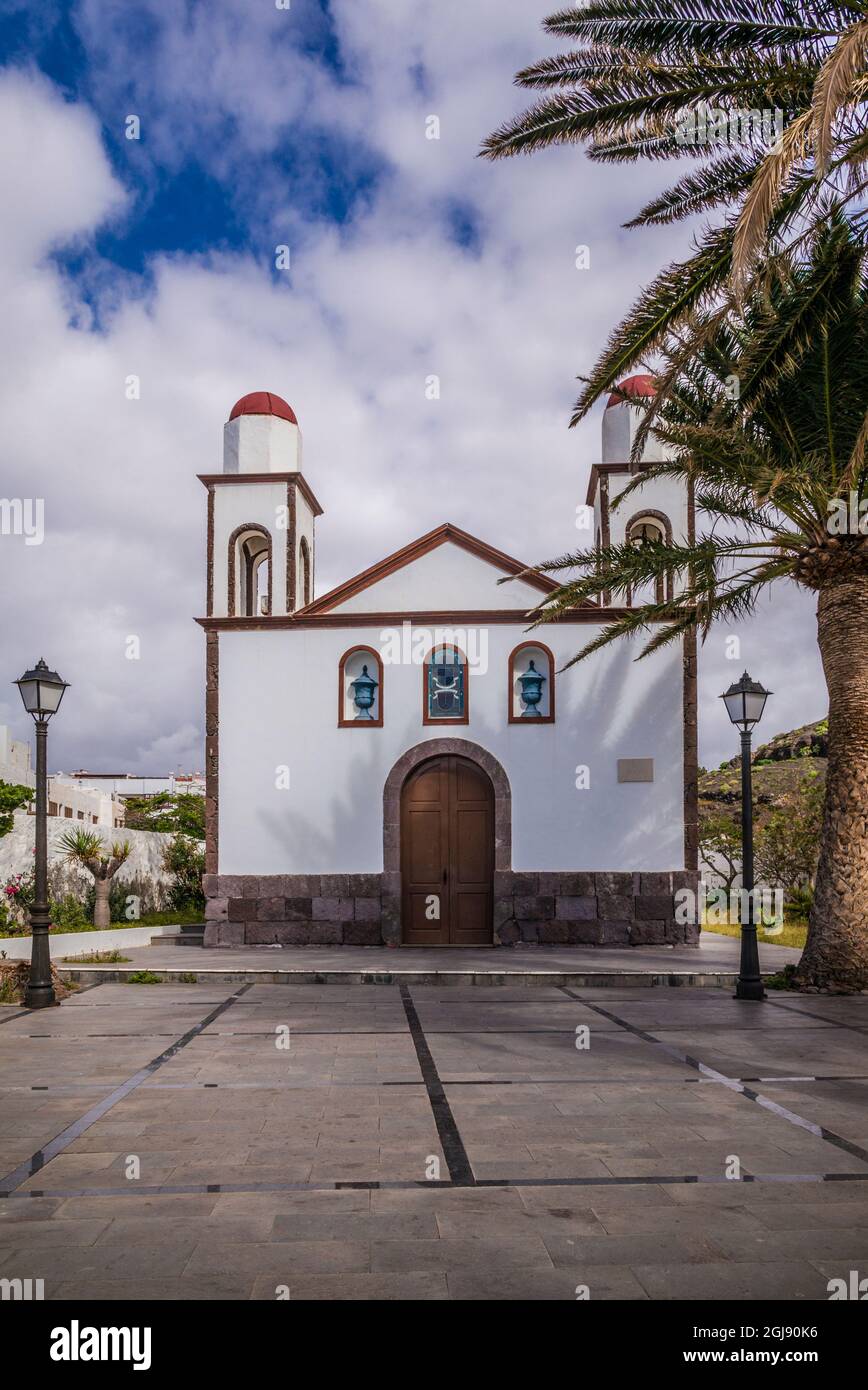 Spagna, Isole Canarie, Gran Canaria, Puerto de las Nieves, Ermita de las Nieves cappella Foto Stock