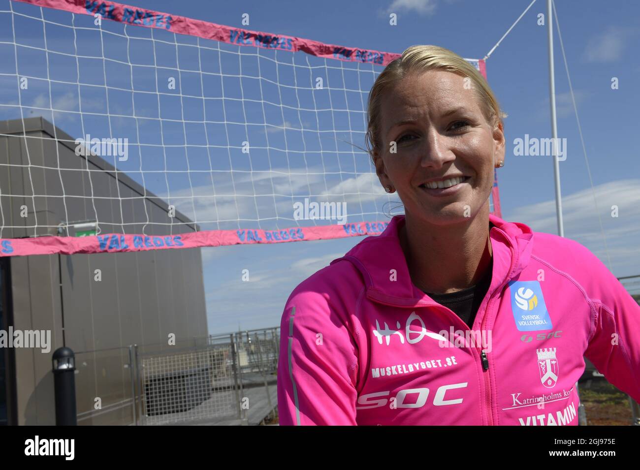 STOCCOLMA 2015-05-11 Svedese Olympic Beach Volley team Karin Lundqvist, 1.88 cm Foto Bertil Ericson / TT / kod 10000 Foto Stock