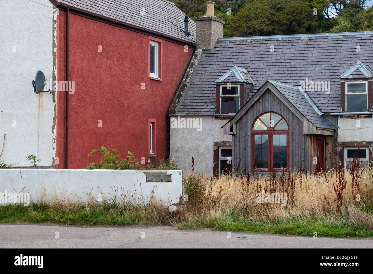 Due case nell'Ardersier sul Moray Firth nelle Highlands scozzesi. Foto Stock