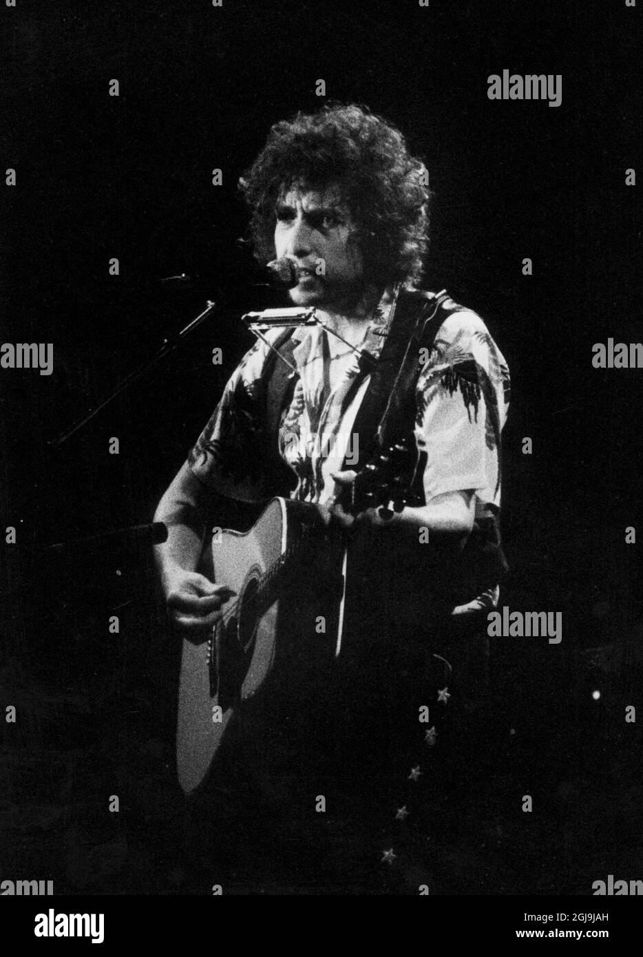 STOCCOLMA 1981-07-09. *per i tuoi file* Bob Dylan durante il Konsert a Stoccolma, Svezia 1966 durante il suo ' Bob Dylan World Tour 1966 Foto: DaN Hansson/SCANPIX Codice: 30062 Foto Stock