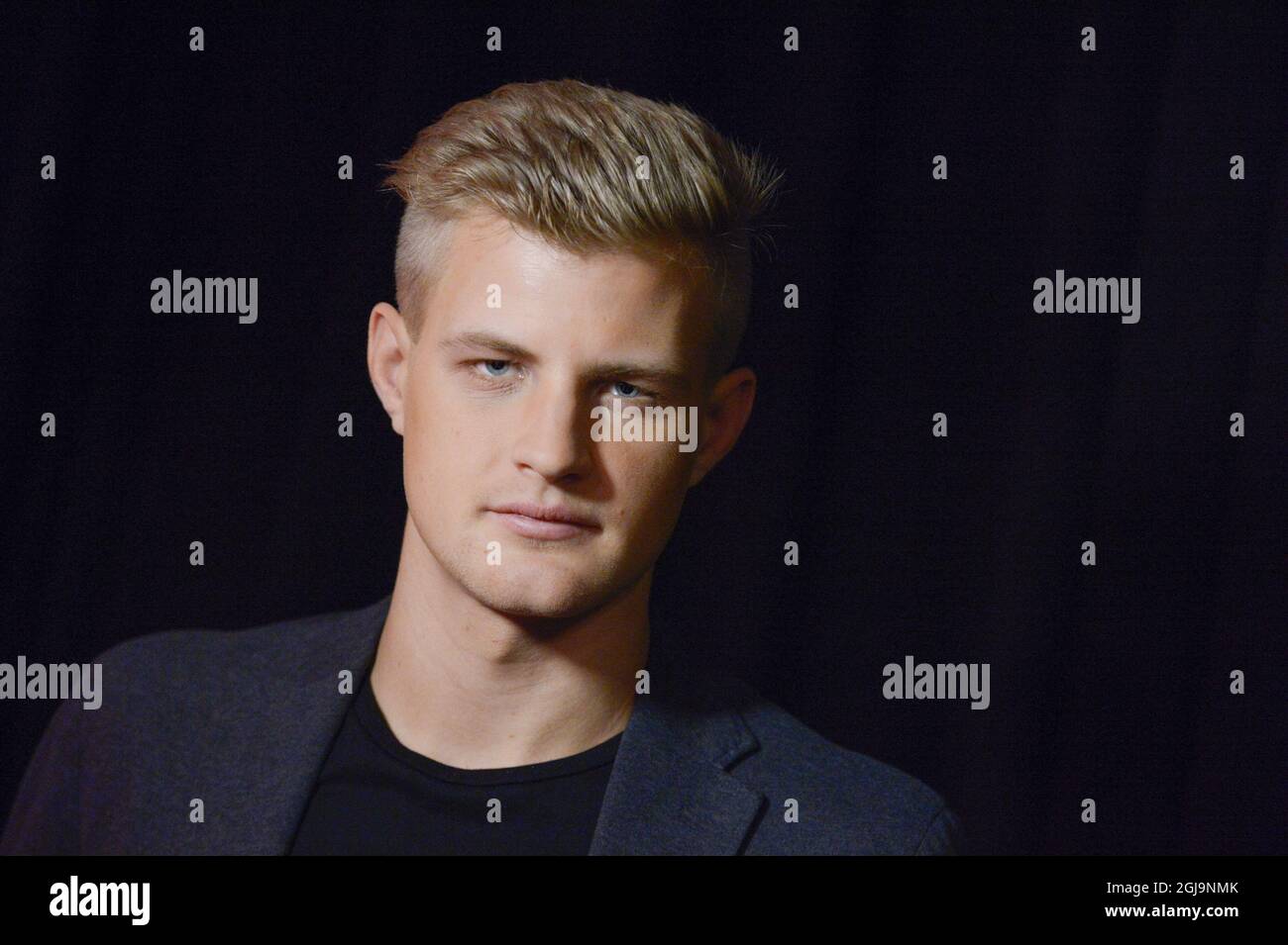 STOCKHOLM 2016-03-09 Formula -uno pilota di SwedenÃ‚Â Marcus Ericsson del Team Sauber durante un presser a Stoccolma, Svezia, 9 marzo 2016. Marcus si prepara per la nuova stagione di formula uno a partire dal Gran Premio d'Australia di Formula 1 2016, marzo 17. Foto Janerik Henriksson / TT kod 10010 Foto Stock