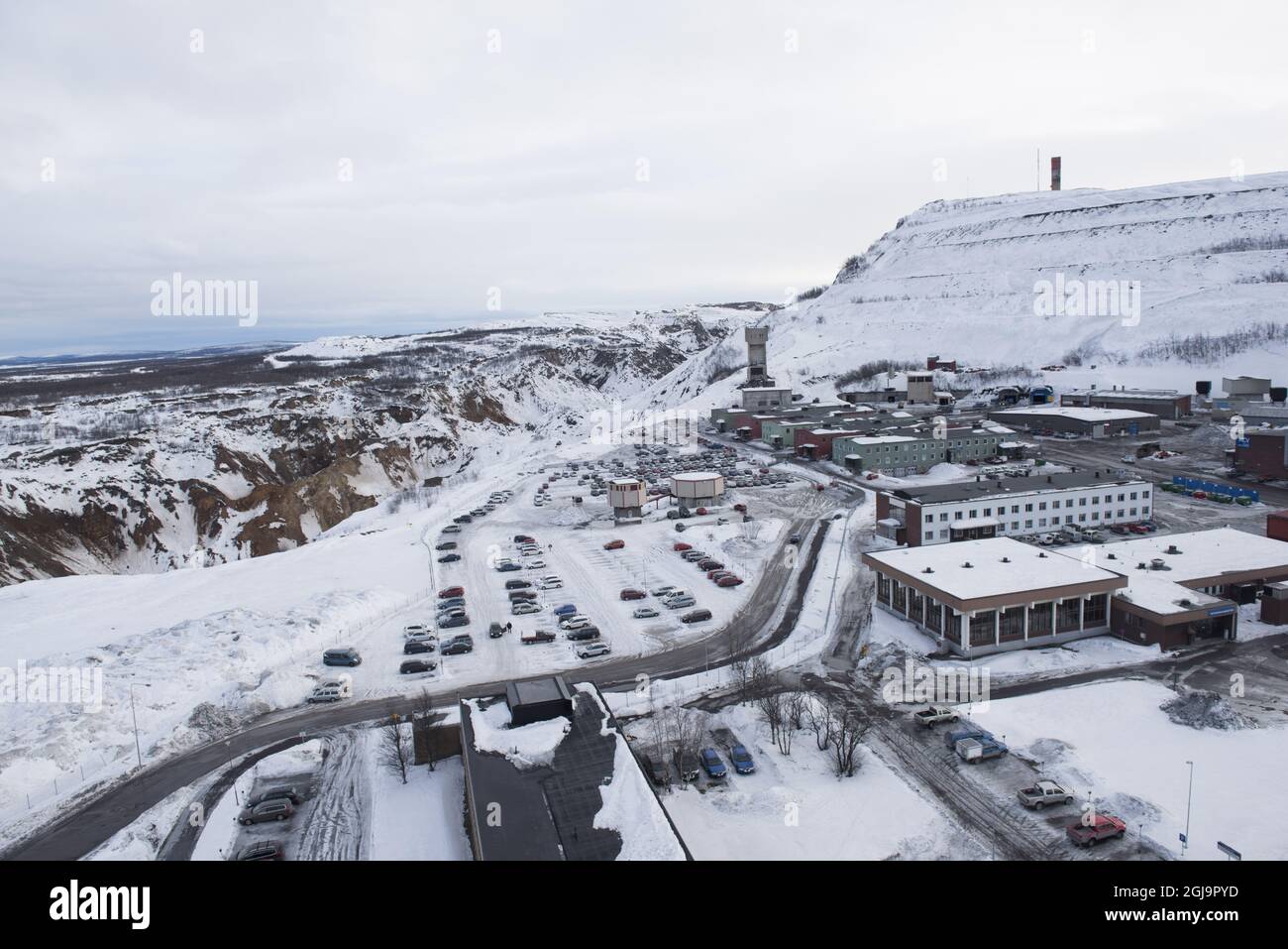KIRUNA 20160316 Delar AV LKAB:s gruva i Kiruna. Foto: Fredrik Sandberg / SCANPIX / Kod10080 Foto Stock