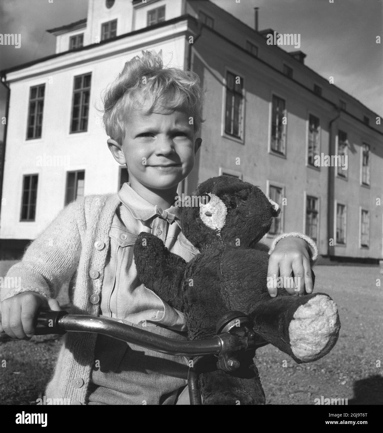 ARKIV 1950. Kronprins Carl Gustaf, 4 ar. Foto: Lennart Nilsson / SCANPIX / Kod: 3054 il re svedese Carl XVI Gustaf festeggerà il suo settantesimo compleanno il 30 aprile 2016. Foto Stock