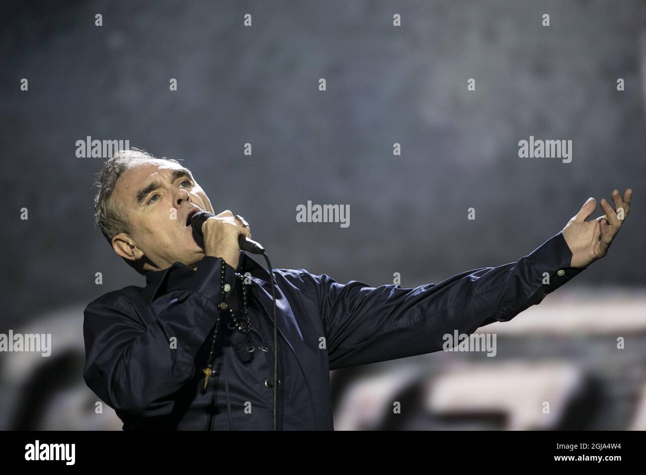 GOTHENBURG 2016-08-11 Morrissey si esibirà al festival musicale Way out West di Gothenburg, Svezia, il 11 agosto 2016. Foto Bjorn Larsson Rosvall / TT / Kod 9200 Foto Stock