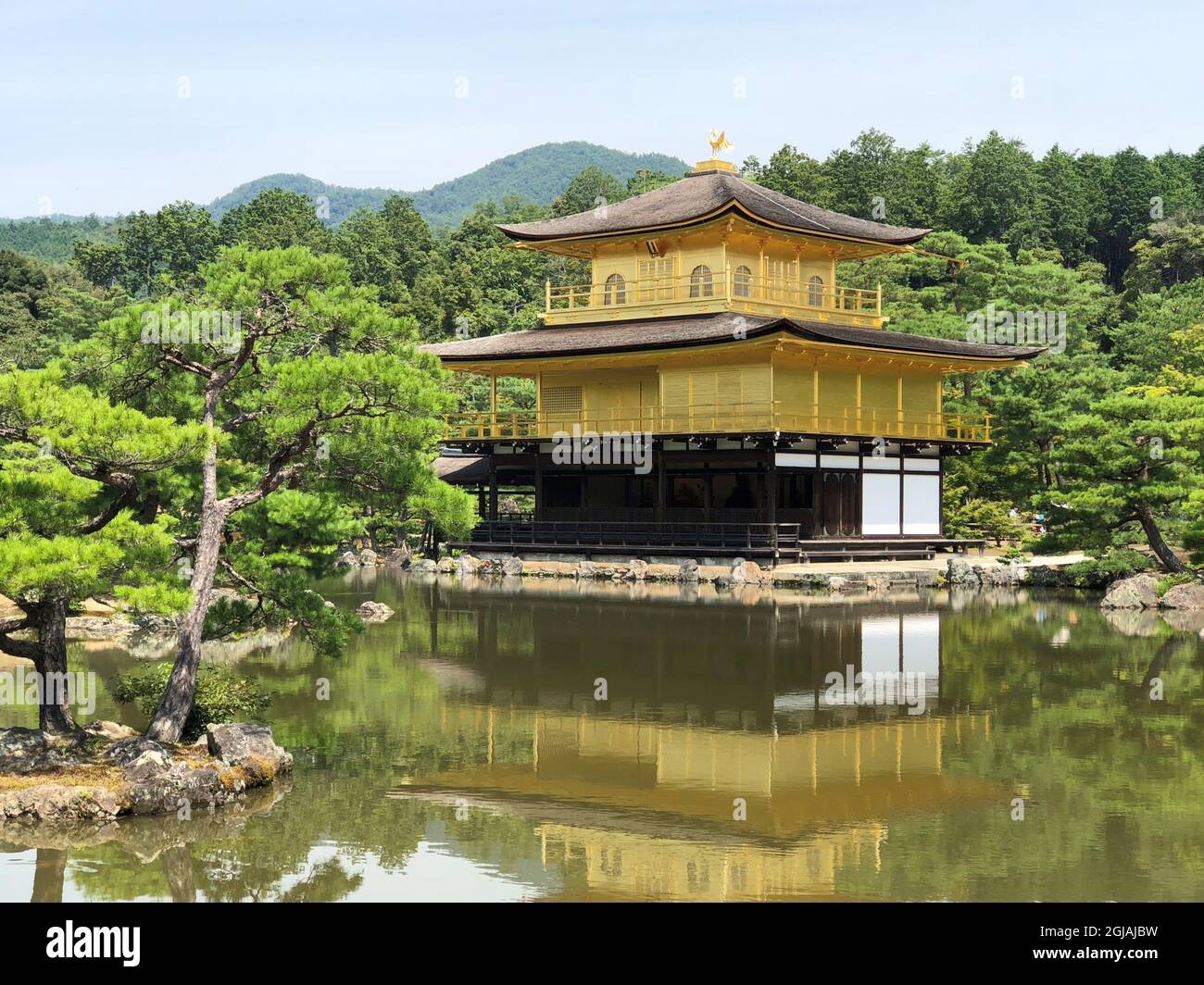 Kinkakuji (Padiglione dorato) a Kyoto, Giappone Foto Stock