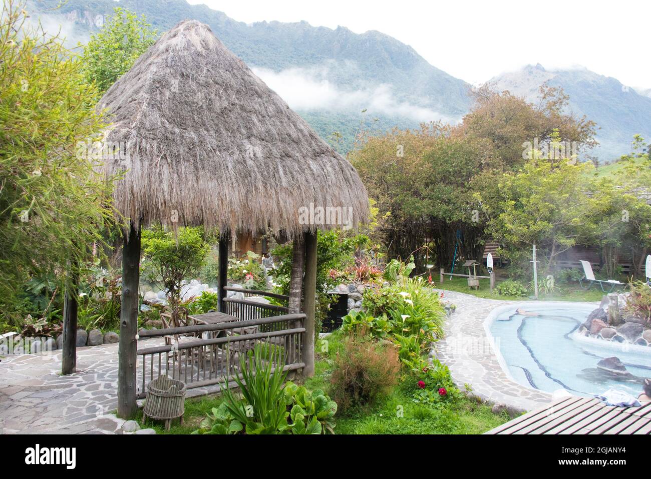 Ecuador, Papallacta. Termas Hot Springs Spa and Resort a High Andes Foto Stock