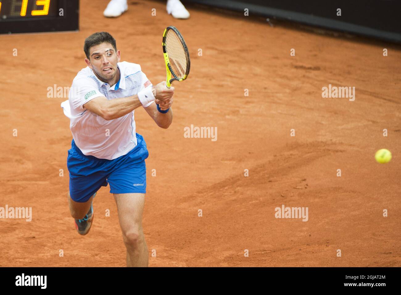 BASTAD 2017-07-18 Argentino Federico Delbonis durante il torneo svedese di tennis scoperto a Bastad Foto: Emil Langvad / TT / codice 9290 Foto Stock