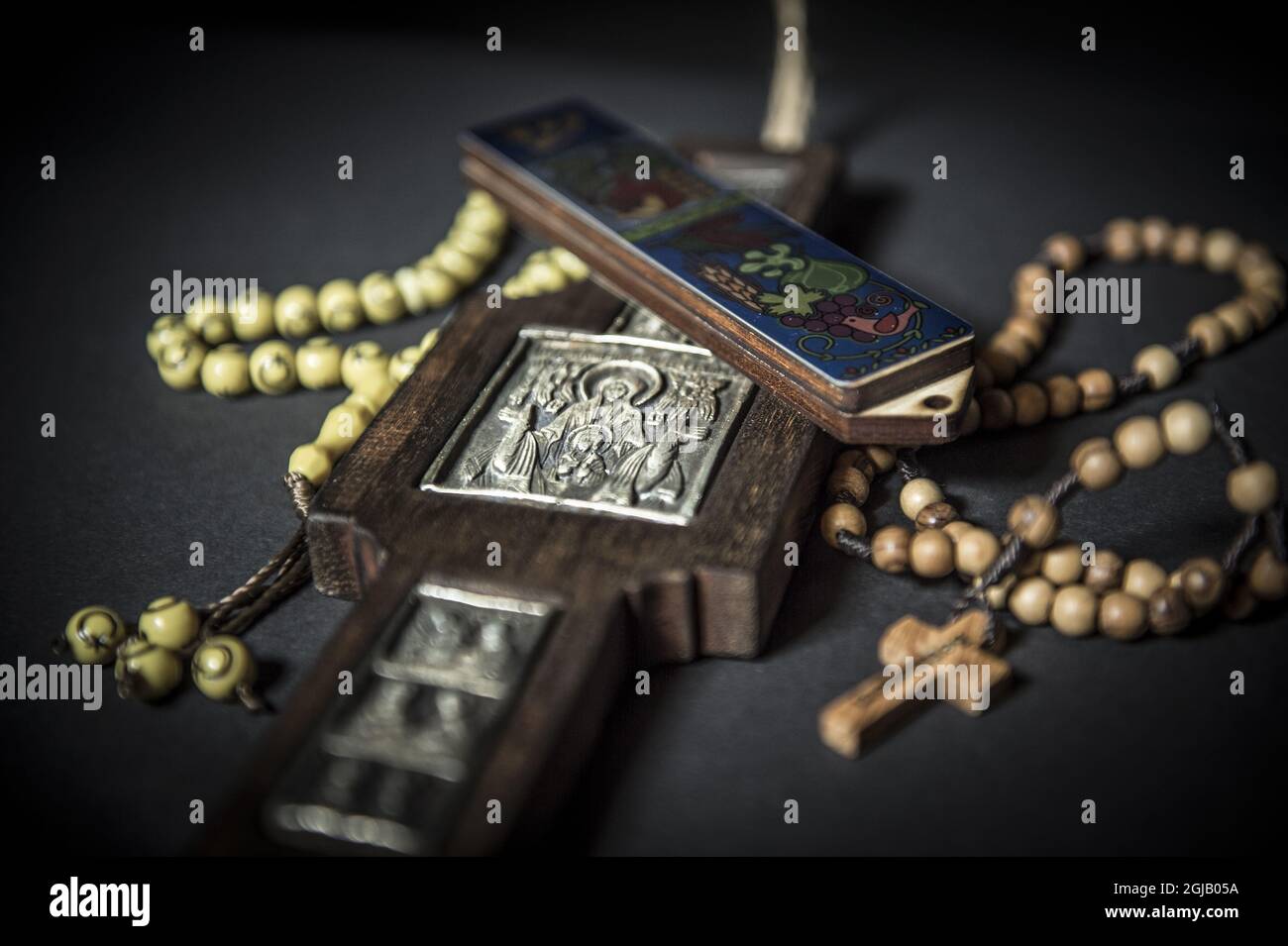 Rosary Foto: Yvonne Ã…sell / SVD / TT / Kod: 30202 religione, rosario, culto, cerimonia, preghiera, preghiere, religioni Foto Stock