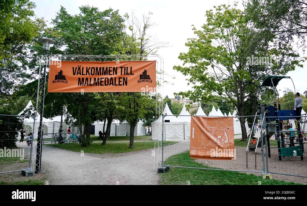 Il lancio di 'Malmedalen', un nuovo festival politico a Vanskappsparken a Malmo, Svezia Foto Stock