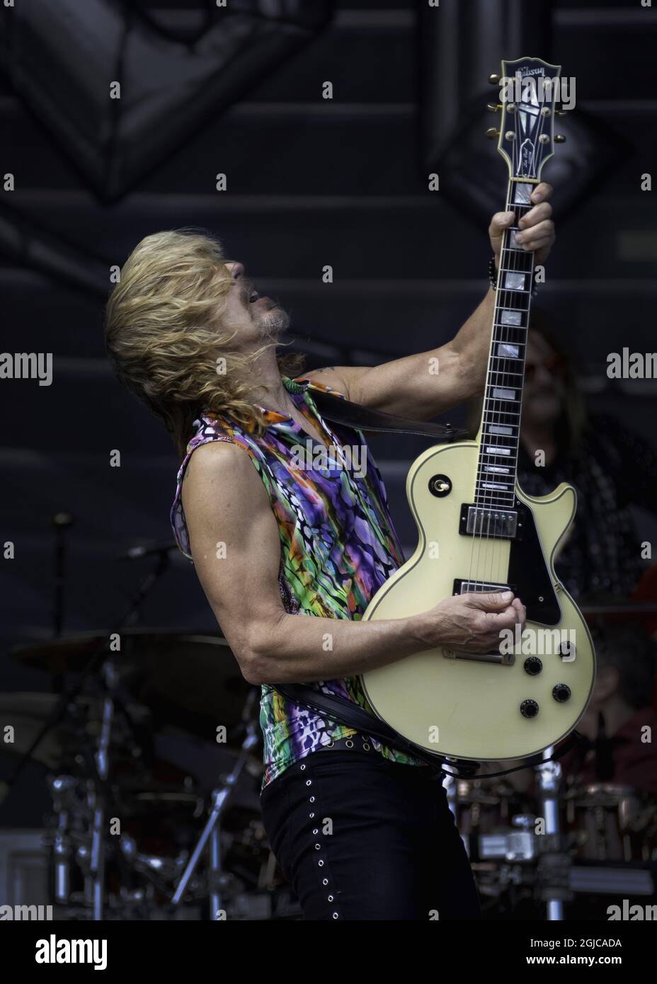 Styx, Tommy Shaw, che si esibisce dal vivo sul palco al Sweden Rock Festival 2019-06-08. c) Helena Larsson / TT / Kod 2727 Foto Stock