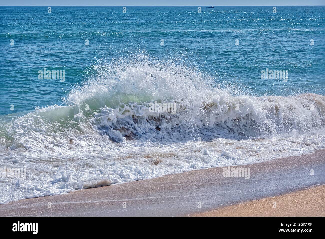 Crashing onde dell'oceano, Florida Foto Stock