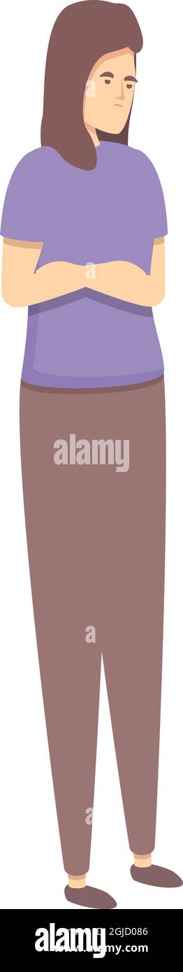 Depressione disordine icona vettore cartoon. Ansia mentale. Problema di stress Illustrazione Vettoriale