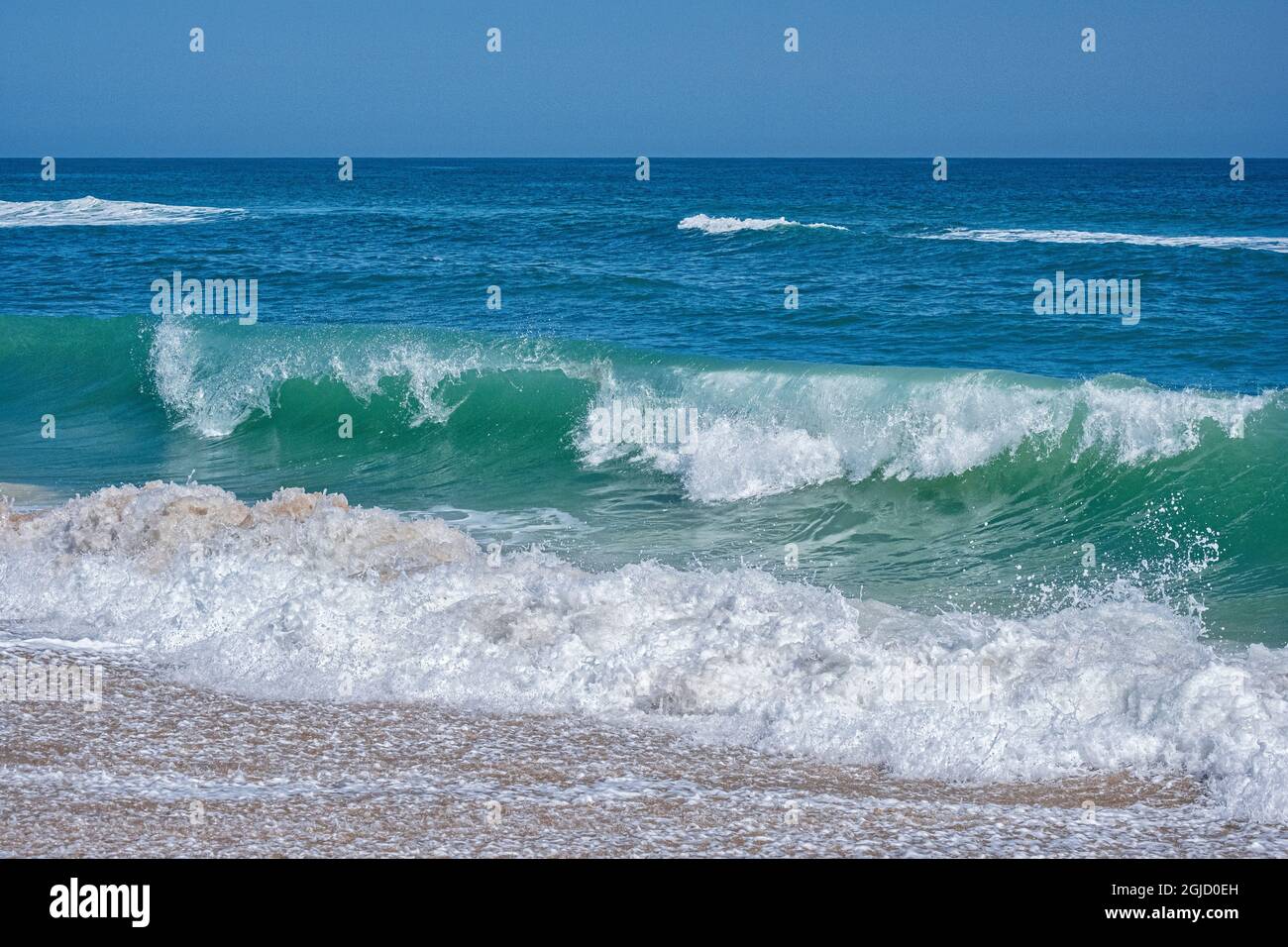 Crashing onde dell'oceano, Florida Foto Stock