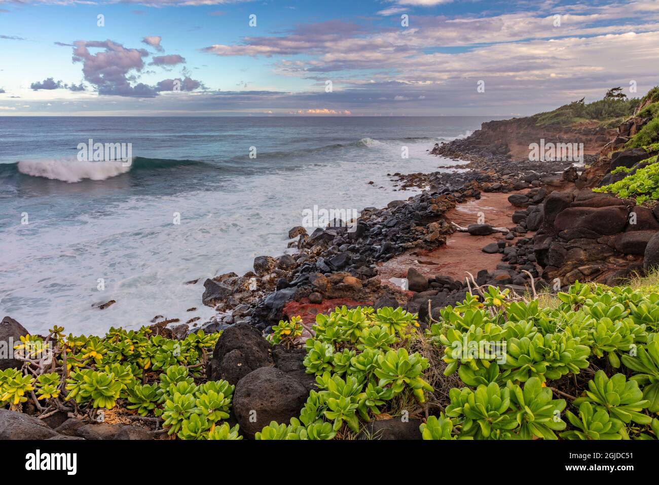 Paliku aka Donkey Beach a Kealia in Kauai, Hawaii, USA Foto Stock