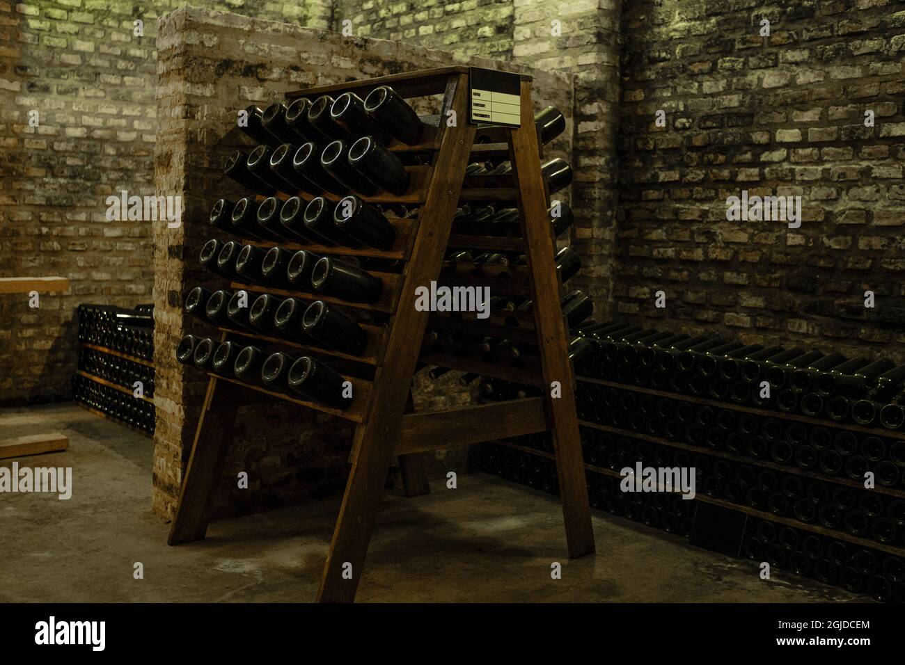 Grande cantina per la prenotazione di vini all'interno dello stato di San Paolo in Brasile Foto Stock