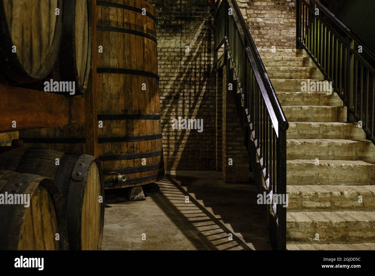 Grande cantina per la prenotazione di vini all'interno dello stato di San Paolo in Brasile Foto Stock
