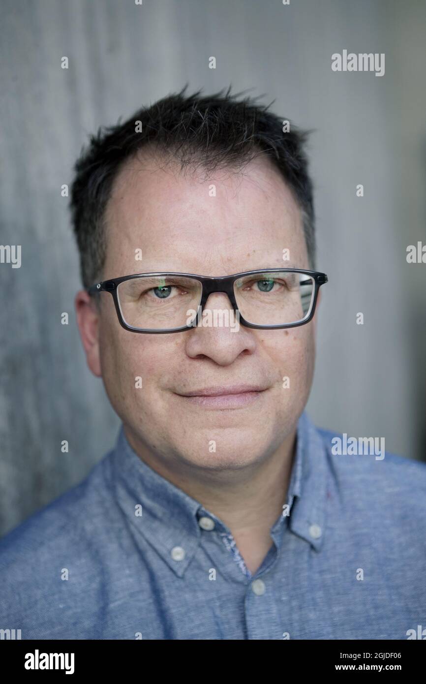 Peter Sjolund, genealogista ed esperto di DNA, ha aiutato la polizia a risolvere i doppi omicidi di un ragazzo di 8 anni e di una donna di 56 anni a Linkoping nel 2004 utilizzando database di genealogia commerciale e DNA. Foto: Mats Andersson / TT code 62210 Foto Stock