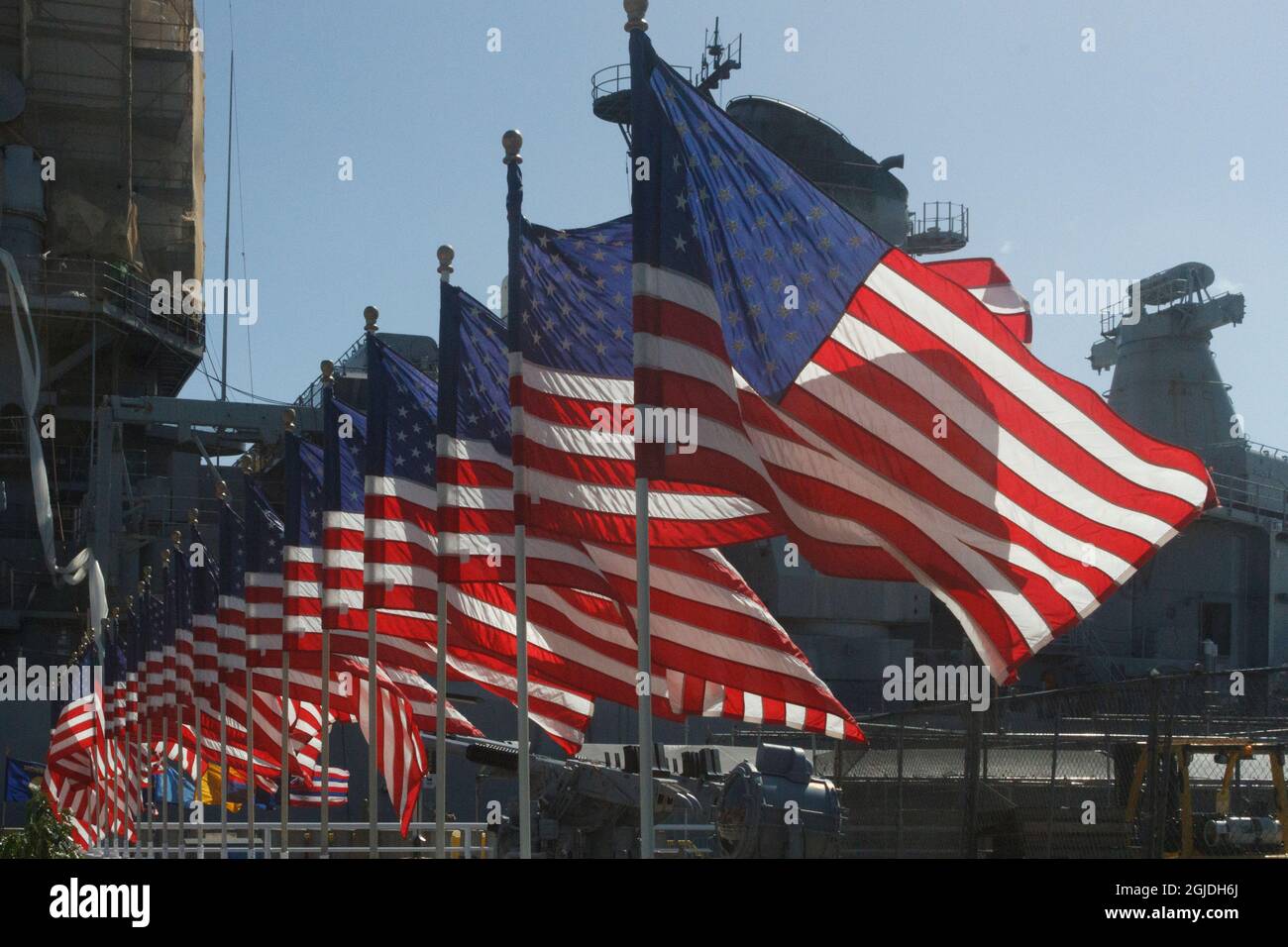 Corazzata del Missouri. Pearl Harbor, Hawaii. (Solo per uso editoriale) Foto Stock