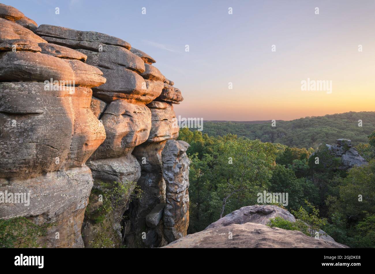 Garden of the Gods Recreation Area, Shawnee National Forest, Illinois. Foto Stock