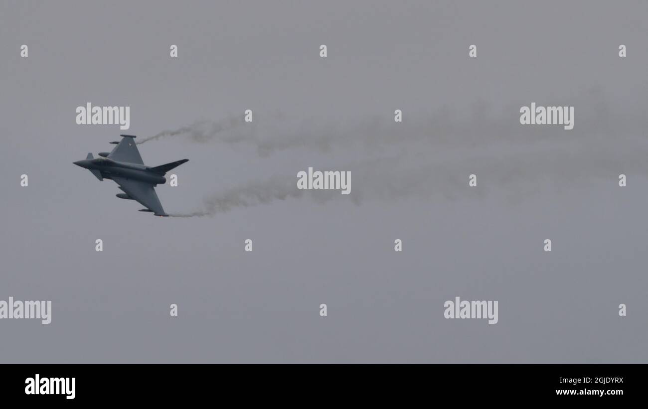 Zeltweg, Austria 6 SETTEMBRE 2019 Eurofighter Typhoon EFA, jet da caccia dell'Aeronautica militare austriaca Foto Stock