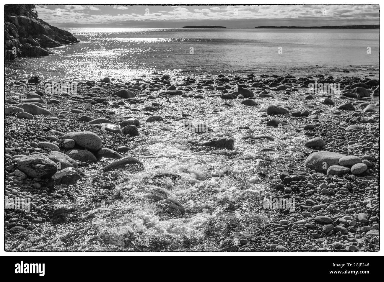 USA, Maine, Mt. Desert Island. Seal Harbour, Cooksey Beach Foto Stock