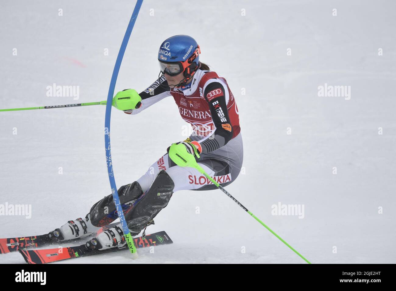 Petra Vlhova compete nella gara femminile di slalom della FIS Ski Alpine World Cup di are, Svezia, il 13 marzo 2021. Foto: Pontus Lundahl / TT / kod 10050 *SVEZIA FUORI* Foto Stock