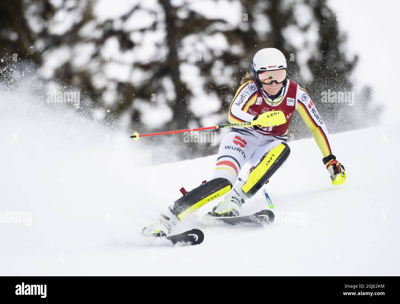 Lena Duerr, Germania, compete la gara femminile di slalom della FIS Ski Alpine World Cup di are, Svezia, il 13 marzo 2021. Foto: Pontus Lundahl / TT / kod 10050 *SVEZIA FUORI* Foto Stock