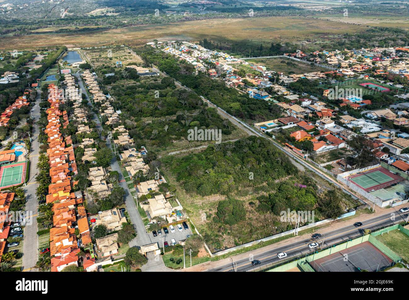 Città di Buzios, Brasile. Foto Stock