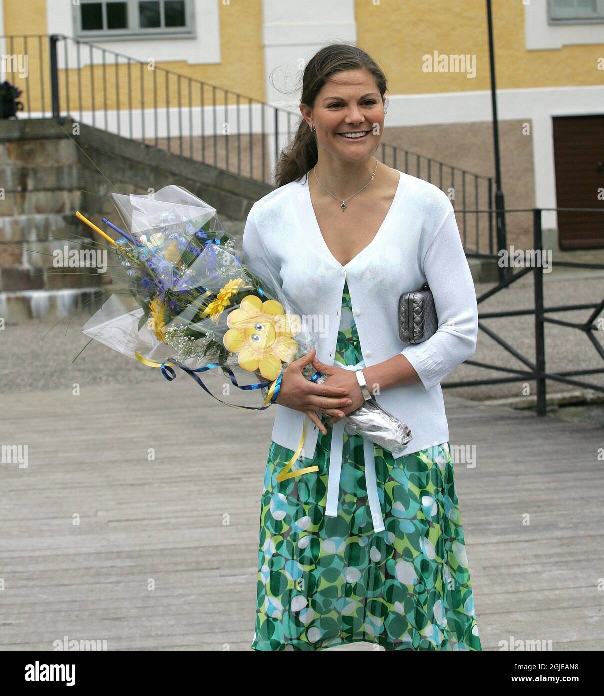 La principessa svedese della Corona Victoria ha inaugurato una mostra sulla sua vita al Palazzo Stromsholm di Stromsholm, Svezia. Foto Stock