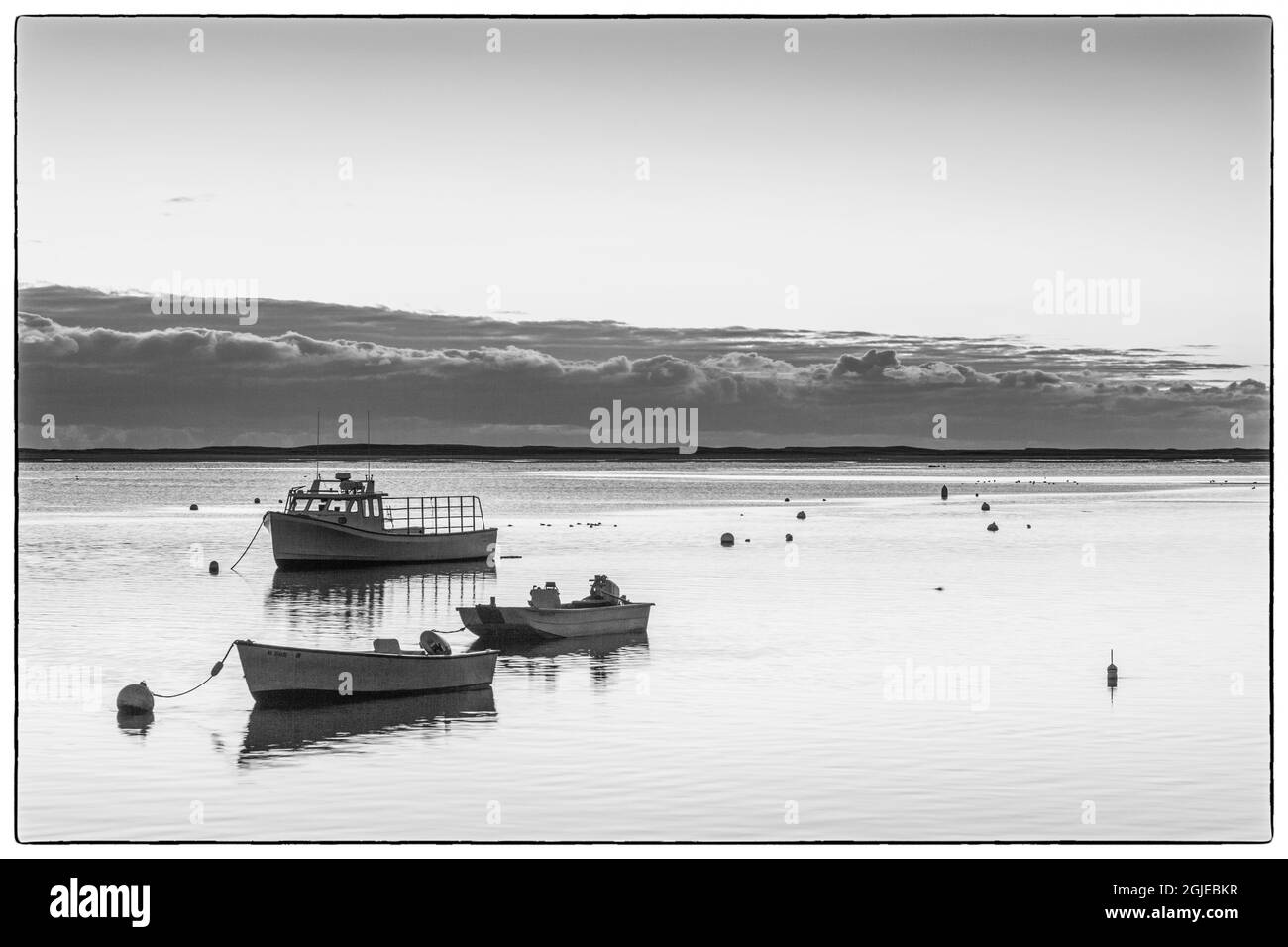 USA, New England, Massachusetts, Cape Cod, Chatham, Chatham Harbour, Dawn Foto Stock