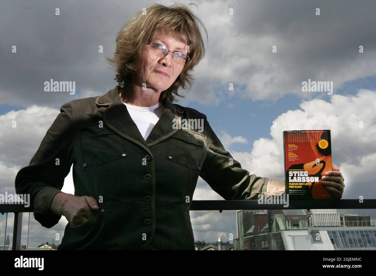 EVA Gabrielsson, la vedova del thriller scrittore svedese Steig Larsson Foto Stock