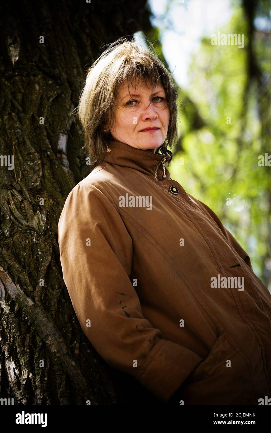 EVA Gabrielsson, la vedova del thriller scrittore svedese Steig Larsson Foto Stock