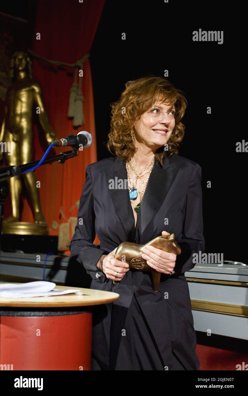 Susan Sarandon riceve il premio Stockholm Lifetime Achievement Award al Stockholm Film Festival. Foto Stock