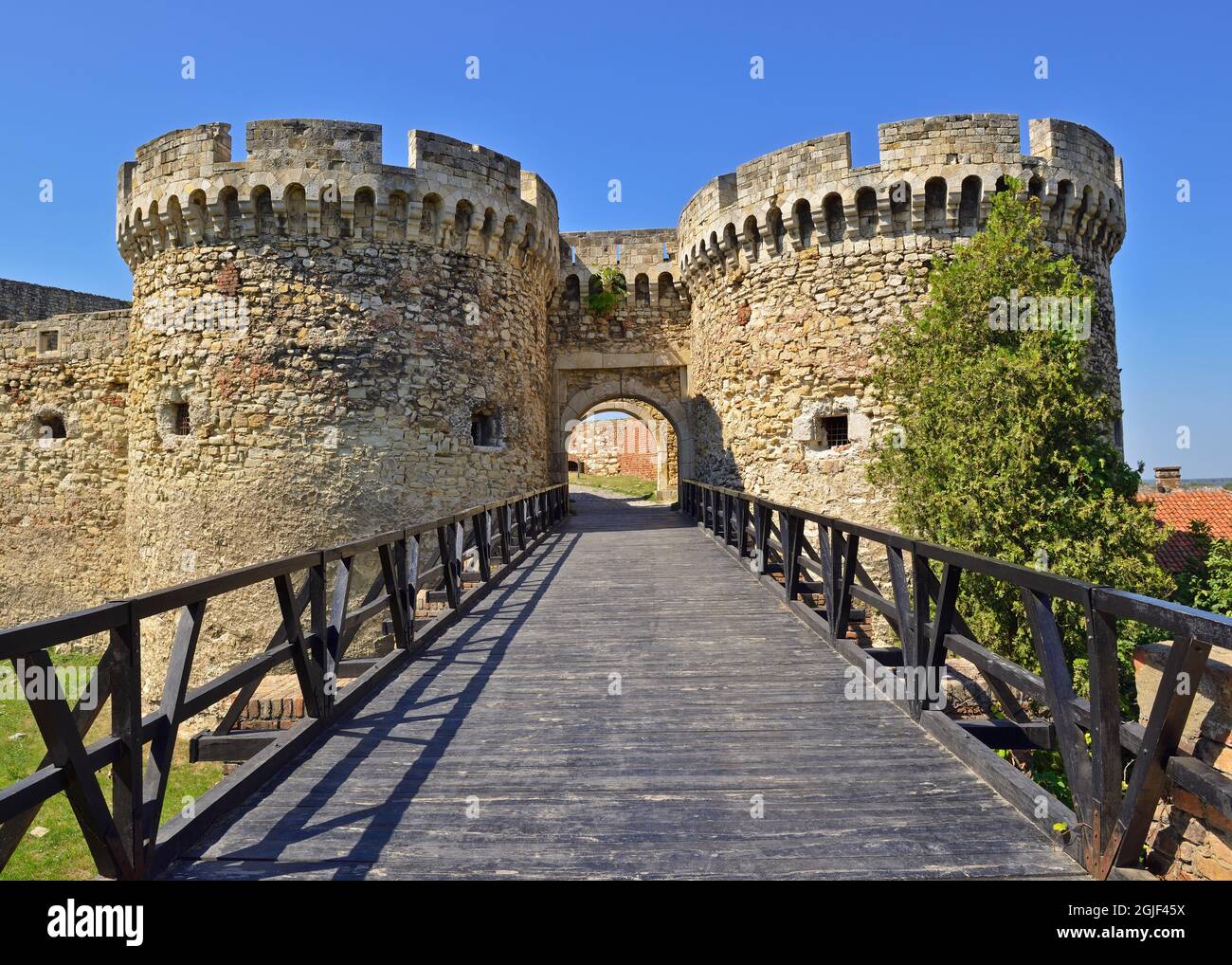 Fortezza di Belgrado, Kalemegdan, Belgrado, Serbia Foto Stock