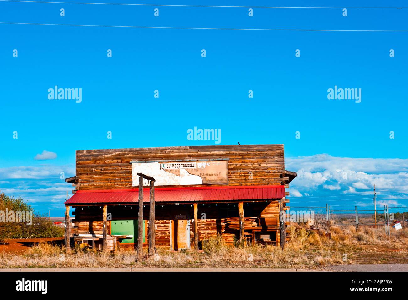 USA, Utah, Blanding. Abbandonato Old West Traders mercato delle pulci Foto Stock