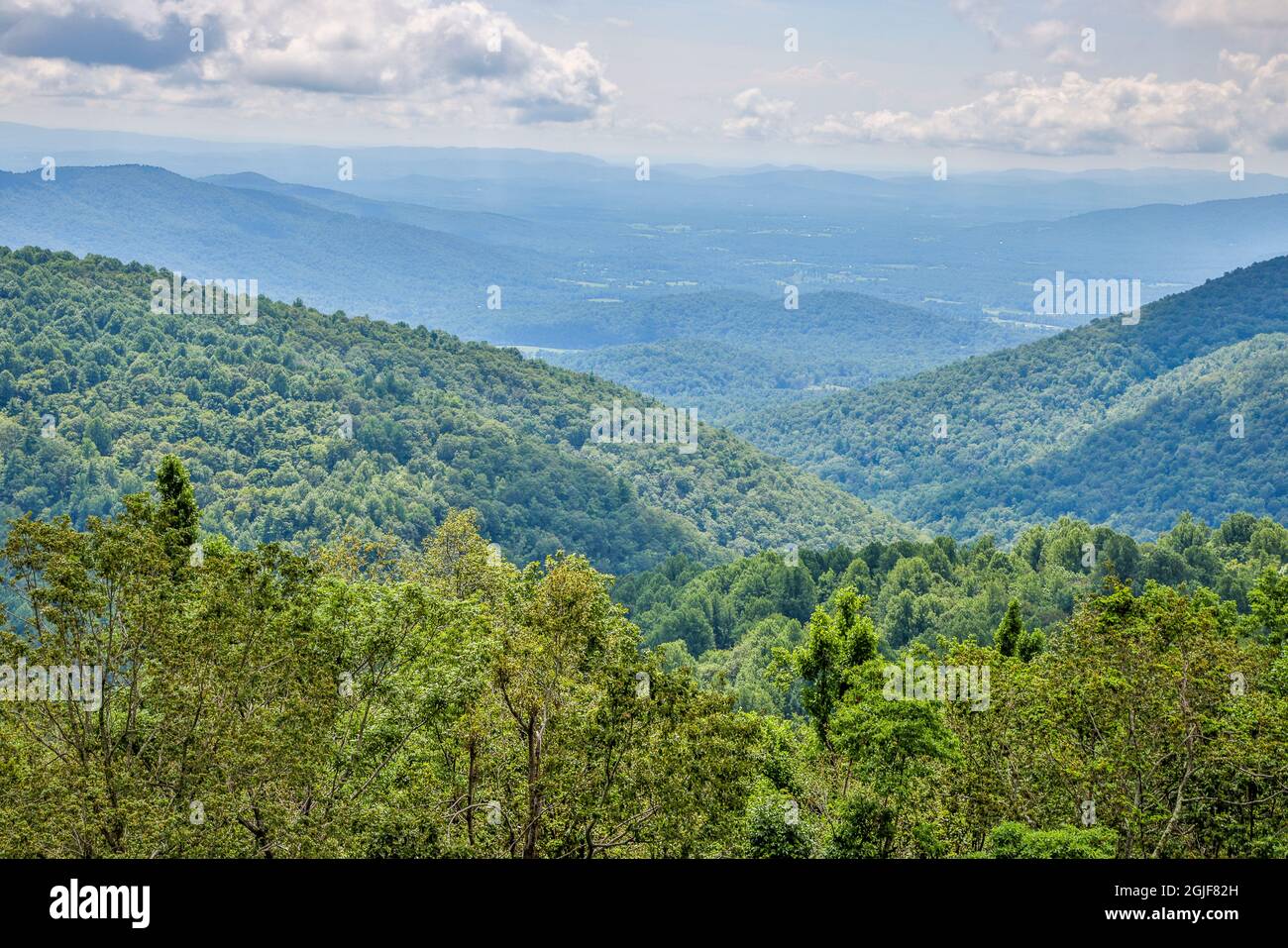 USA, Virginia, Shenandoah National Park, Doyles River Overlook Foto Stock